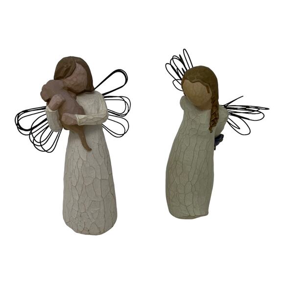 Willow Tree Angels Friendship (1999) and Thank you (2002) - Picture 1 of 5